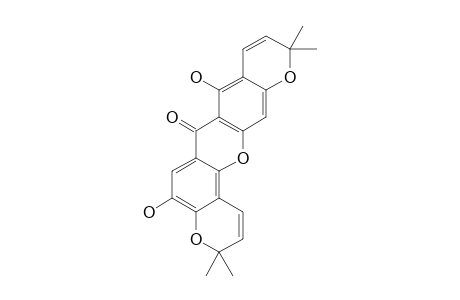 1,7-DIHYDROXY-6',6'-DIMETHYLPYRANO-(2',3':3,2)-6'',6''-DIMETHYLPYRANO-(2'',3'':6,5)-XANTHONE;NIGROLINEAXANTHONE-I