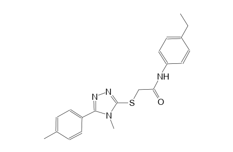 N-(4-ethylphenyl)-2-{[4-methyl-5-(4-methylphenyl)-4H-1,2,4-triazol-3-yl]sulfanyl}acetamide