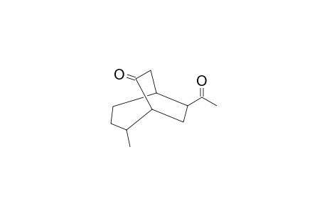 (1R*,4R*,5S*,8R*)-8-ACETYL-4-METHYL-BICYCLO-[3.2.2]-NONAN-6-ONE