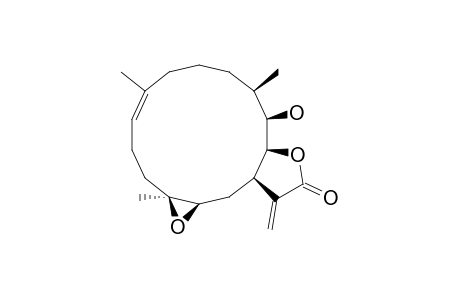 EUPALMERIN;(7E,1S,3S,4R,12S,13R,14R)-13-HYDROXY-3,4-EPOXYCEMBRA-7,15-DIEN-16,14-OLIDE