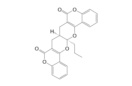 MESO-7,7A-DIHYDRO-15-PROPYL-6H,8H,9H,15AH-[1]-BENZOPYRANO-[3'',4'':5',6']-PYRANO-[3',2':5,6]-PYRANO-[3,2-C]-[1]-BENZOPYRAN-6,9-DIONE