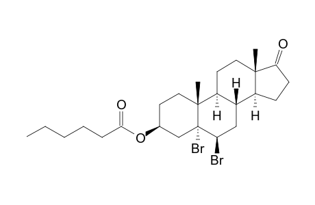 5-ALPHA,6-BETA-DIBROMO-17-OXA-ANDROSTANE-3-BETA-YL-HEXANOATE