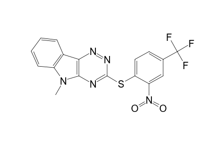 5H-[1,2,4]Triazino[5,6-b]indole, 5-methyl-3-[[2-nitro-4-(trifluoromethyl)phenyl]thio]-