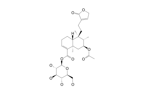 (5R*,7S*,8S*,9S*,10R*)-1'-BETA-D-GLUCOPYRANOSYL-7-ALPHA-ACETOXYCLERODA-3,13-DIEN-15,16-OLIDE-18-OATE