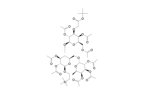 #13B;2-(TRIMETHYLSILYL)-ETHYL-[2,4,6-TRI-O-ACETYL-3-O-[(TERT.-BUTOXYCARBONYL)-METHYL]-BETA-D-GALACTOPYRANOSYL]-(1->4)-[2,3,4-TRI-O-ACETYL-ALPHA-L-FUCOSYL-(1->6