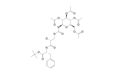 TERT.-BUTYL-N-[(2S)-2-HYDROXY-1-OXO-3-[3-(2,3,4,6-TETRA-O-ACETYL-BETA-D-GLUCOPYRANOSYL)-UREIDO]-PROPYL]-PHENYLALANINATE