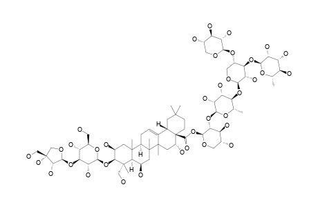 3-O-[BETA-D-APIOFURANOSYL-(1->3)-BETA-D-GLUCOPYRANOSYL]-28-O-(ALPHA-L-RHAMNOPYRANOSYL-(1->3)-[BETA-D-XYLOPYRANOSYL-(1->4)]-BETA-D-XYLOPYRANOSYL-(1-