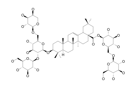 BETA-D-GLUCOPYRANOSYL-(1->6)-BETA-D-GLUCOPYRANOSYL-[3-O-BETA-D-GLUCOPYRANOSYL-(1->2)-[ALPHA-L-ARABINOPYRANOSYL-(1->6)]-BETA-D-GLUCOPYRANOSYL