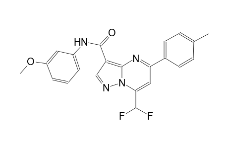 7-(difluoromethyl)-N-(3-methoxyphenyl)-5-(4-methylphenyl)pyrazolo[1,5-a]pyrimidine-3-carboxamide