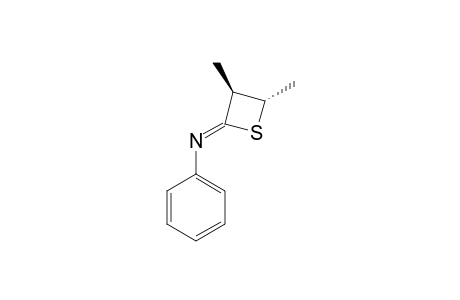 TRANS-N-(3,4-DIMETHYL-2-THIETANYLIDENE)-ANILINE