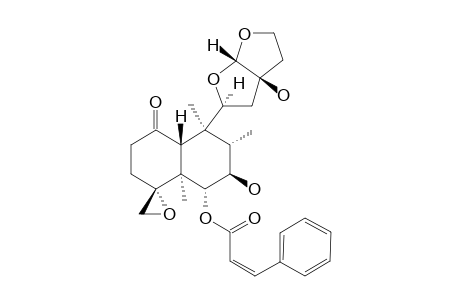 SCUTEREPENIN-C2;(4R,11S,13R)-6-ALPHA-CIS-CINNAMOYLOXY-7-BETA,13-DIHYDROXY-4,18:11,16:15,16-TRIEPOXY-1-NEOCLERODANONE