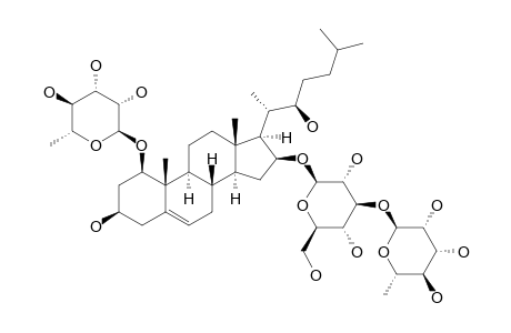 (22S)-CHOLEST-5-ENE-1-BETA,3-BETA,16-BETA,22-TETRAOL-1-O-ALPHA-L-RHAMNOPYRANOSYL-16-O-[O-ALPHA-L-RHAMNOPYRANOSYL-(1->3)-BETA-D-GLUCOPYRANOSIDE]