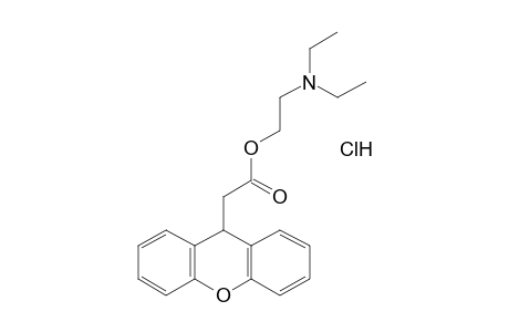 XANTHENE-9-ACETIC ACID, 2-(DIETHYLAMINO)ETHYL ESTER, MONOHYDROCHLORIDE