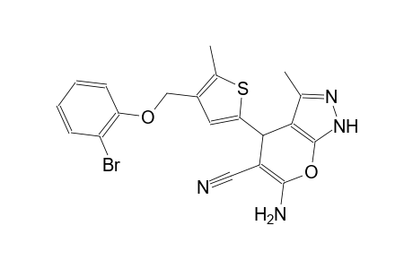 6-amino-4-{4-[(2-bromophenoxy)methyl]-5-methyl-2-thienyl}-3-methyl-1,4-dihydropyrano[2,3-c]pyrazole-5-carbonitrile