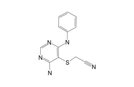 2-[[4-amino-6-(phenylamino)pyrimidin-5-yl]thio]acetonitrile