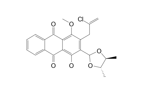 3-(2''-CHLOROPROP-2''-ENYL-OXY)-2-[(4'R,5'R)-4',5'-DIMETHYL-1',3'-DIOXOLAN-2'-YL]-1-HYDROXY-4-METHOXY-ANTHRAQUINONE