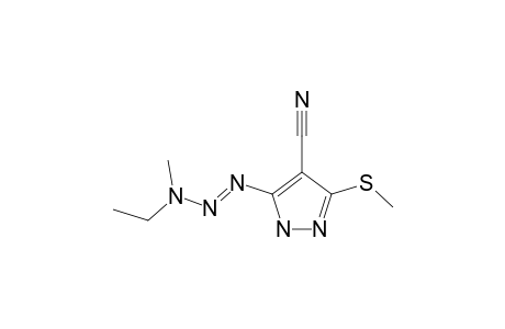 3-METHYLTHIO-5-(3-ETHYL-3-METHYL-1-TRIAZENO)-PYRAZOLE-4-CARBONITRILE