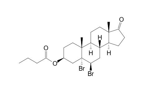 5-ALPHA,6-BETA-DIBROMO-17-OXA-ANDROSTANE-3-BETA-YL-BUTANOATE