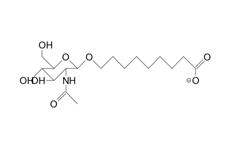 9-(2-Acetamido-2-deoxy.beta.-D-glucopyranosid-1-O-yl)-nonanoate