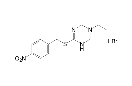 3-ethyl-6-[(p-nitrobenzyl)thio]-1,2,3,4-tetrahydro-s-triazine, monohydrobromide