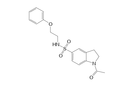 1-Acetyl-N-(2-phenoxyethyl)-2,3-dihydroindole-5-sulfonamide