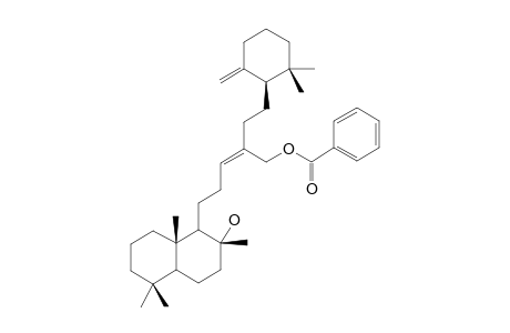 #8;(1R,2R,4AS,8AS,3'E,1''S)-(+)-1-[6'-(2'',2''-DIMETHYL-6''-METHYLENECYCLOHEXYL)-4'-BENZOYLOXYMETHYLHEX-3'-ENYL]-2,5,5,8A-TETRAMETHYLDECAHYDRONAPHTHALEN-2-OL