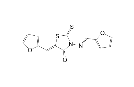 (5Z)-5-(2-furylmethylene)-3-{[(E)-2-furylmethylidene]amino}-2-thioxo-1,3-thiazolidin-4-one