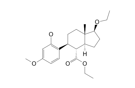 ETHYL-1-BETA-ETHOXY-5-BETA-(2'-HYDROXY-4'-METHOXYPHENYL)-7A-BETA-METHYL-2,3,3A-ALPHA,4,5,6,7,7A-OCTAHYDRO-1H-INDENE-4-ALPHA-CARBOXYLATE