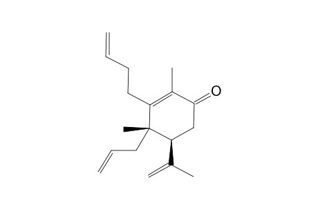 (+)-(4S,5S)-4-ALLYL-3-(BUT-3-ENYL)-2,4-DIMETHYL-5-ISOPROPENYLCYCLOHEX-2-ENONE