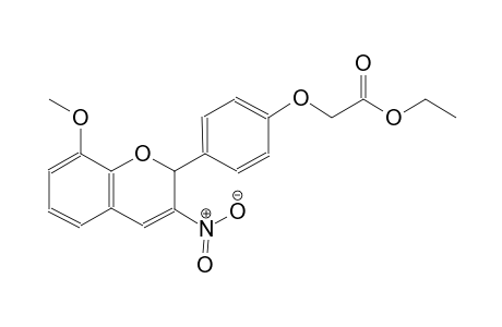 acetic acid, [4-(8-methoxy-3-nitro-2H-1-benzopyran-2-yl)phenoxy]-, ethyl ester