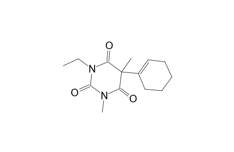 2,4,6(1H,3H,5H)-Pyrimidinetrione, 5-(1-cyclohexen-1-yl)-1-ethyl-3,5-dimethyl-