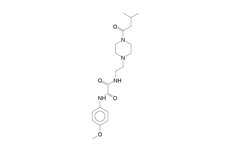 N-(4-methoxyphenyl)-N'-[2-(4-isopentanoylpiperazino)ethyl]oxalic acid