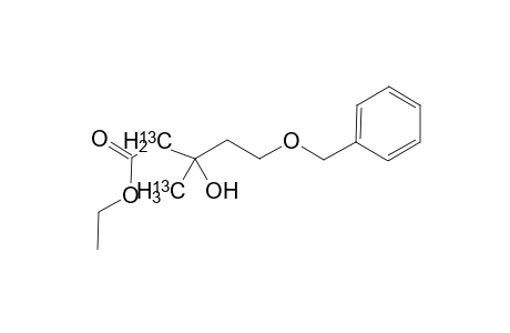 Ethyl [2,6-(13)C2]-5-(benzyloxy)-3-hydroxy-3-methylpentanoate