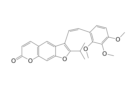 (Z)-2-ISOPROPYL-3-(2,3,4-TRIMETHOXYSTYRYL)-7H-FURO-[3,2-G]-CHROMENE-7-ONE