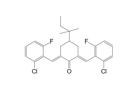 cyclohexanone, 2,6-bis[(2-chloro-6-fluorophenyl)methylene]-4-(1,1-dimethylpropyl)-, (2E,6E)-