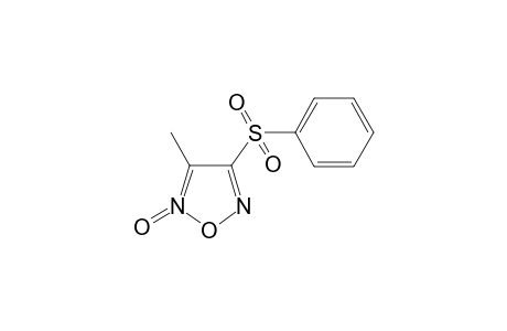 3-methyl-2-oxido-4-phenylsulfonyl-furazan-2-ium