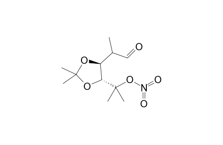 2-[(4R,5S)-5-(Formylethyl)-2,2-dimethyl-1,3-dioxolane-4-yl]propan-2-yl nitrate