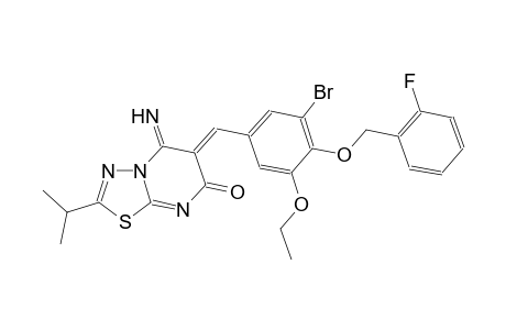 7H-[1,3,4]thiadiazolo[3,2-a]pyrimidin-7-one, 6-[[3-bromo-5-ethoxy-4-[(2-fluorophenyl)methoxy]phenyl]methylene]-5,6-dihydro-5-imino-2-(1-methylethyl)-, (6Z)-