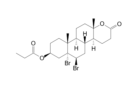 5-ALPHA,6-BETA-DIBROMO-17A-OXA-D-HOMO-ANDROSTANE-3-BETA-YL-PROPANOATE