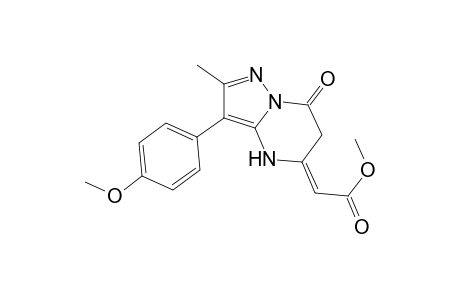 Acetic acid, 2-[6,7-dihydro-3-(4-methoxyphenyl)-2-methyl-7-oxopyrazolo[1,5-a]pyrimidin-5(4H)-yliden]-, methyl ester