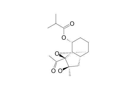 (+/-)-(1'R*,3'S*,4'R*,6'R*,7'S*,8'R*)-3'-ACETYL-4'-HYDROXY-4-METHYL-2-OXATRICYCLO-[4.4.0.0(3,7)]-DECAN-8-YL-ISOBUTANOATE