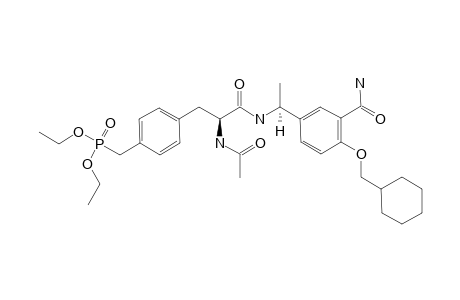 (4-[2-ACETYLAMINO-2-[1-(3-CARBAMOYL-4-CYCLOHEXYLMETHOXY-PHENYL)-ETHYLCARBAMOYL]-ETHYL]-BENZYL)-PHOSPHONIC-ACID-DIETHYLESTER