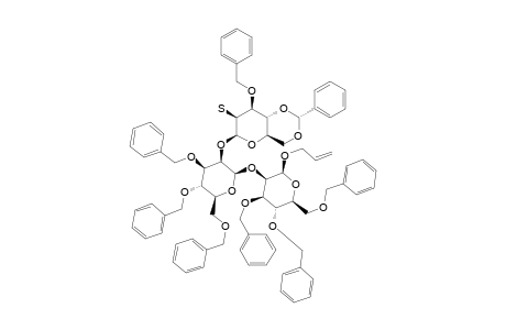 #28;ALLYL-[2-THIO-3-O-BENZYL-4,6-O-BENZYLIDENE-2-O-DEOXY-BETA-D-GLUCOPYRANOSYL-(1->2)]-3,4,6-TRI-O-BENZYL-BETA-D-MANNOPYRANOSYL-(1->2)]-3,4,6-TRI-O-BENZYL