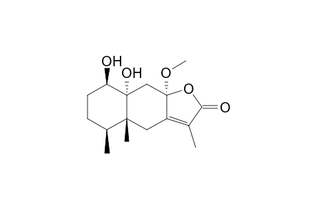 (4aR,5S,8R,8aR,9aR)-4a,5,6,7,8,8a,9,9a-Octahydro-8,8a-dihydroxy-9a-methoxy-3,4a,5-trimethylnaphtho[2,3-b]furan-2(4H)-one