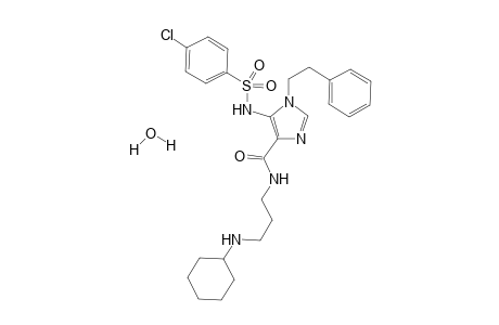 5-(4-Chlorophenylsulfonylamino)-1-(2-phenylethyl)-1H-imidazole-N-(3-cyclohexylamino-propyl)-4-carboxamide dihydrate