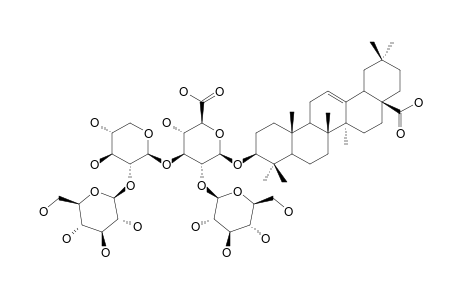 3-O-BETA-[GLUCOPYRANOSYL-(1->2)-XYLOPYRANOSYL-(1->3)-[GLUCOPYRANOSYL-(1->2)]-GLUCURONOPYRANOSYL]-OLEANOLIC-ACID