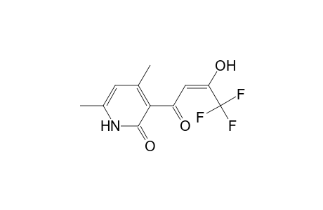 1H-Pyridin-2-one, 4,6-dimethyl-3-(4,4,4-trifluoro-3-hydroxybut-2-enoyl)-