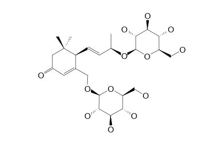 (6R,7E,9R)-MEGASTIGMA-4,7-DIEN-3-ONE-9,13-DI-O-BETA-D-GLUCOPYRANOSIDE