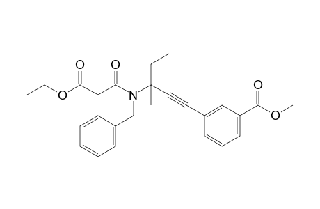 3-{3-[Benzyl(2-ethoxycarbonylacetyl)amino]-3-methylpent-1-ynyl}benzoic acid methyl ester