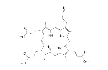 21H,23H-Porphine-2,18-dipropanoic acid, 7-(2-cyanoethyl)-12-(3-methoxy-3-oxo-1-propenyl)-3,8,13,17-tetramethyl-, dimethyl ester